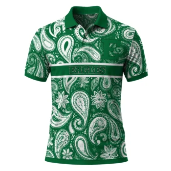 Eastern Michigan Eagles Polo Shirt Customized Paisley Band Green Best Selling