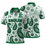 Eastern Michigan Eagles Polo Shirt Customized Paisley Florals Green White Best Selling