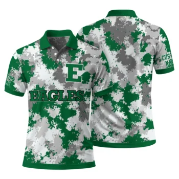 Eastern Michigan Eagles Polo Shirt Customized Pixel Camo Green Fashion Forward