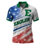Eastern Michigan Eagles Polo Shirt Customized Star Stripes Red Blue Best Selling