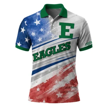 Eastern Michigan Eagles Polo Shirt Customized Star Stripes Red Blue Best Selling