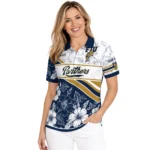 Fiu Panthers Polo Shirt Personalized Floral Angles Blue White Best Selling