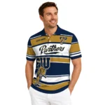 Fiu Panthers Polo Shirt Personalized Horizontal Blocks Blue Best Selling