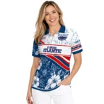 Florida Atlantic Owls Polo Shirt Customized Floral Angles Blue White Best Selling