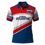Florida Atlantic Owls Polo Shirt Customized Slanted Stripes Blue White Best Selling