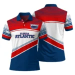 Florida Atlantic Owls Polo Shirt Customized Slanted Stripes Blue White Best Selling