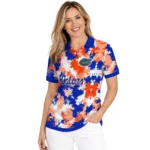 Florida Gators Polo Shirt Custom Pixel Camo Blue Best Selling
