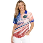 Florida Gators Polo Shirt Custom Star Stripes Red Blue Best Selling