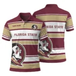 Florida State Seminoles Polo Shirt Customized Horizontal Blocks Garnet Best Selling