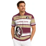 Florida State Seminoles Polo Shirt Customized Horizontal Blocks Garnet Best Selling