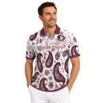 Florida State Seminoles Polo Shirt Customized Paisley Florals Garnet White Best Selling