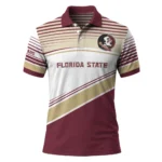 Florida State Seminoles Polo Shirt Customized Slanted Stripes Garnet White Best Selling