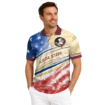 Florida State Seminoles Polo Shirt Customized Star Stripes Red Blue Best Selling