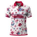 Fresno State Bulldogs Polo Shirt Custom Floral Pinstripe Red White Best Selling