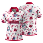 Fresno State Bulldogs Polo Shirt Custom Floral Pinstripe Red White Best Selling