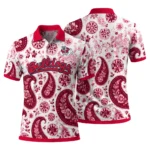 Fresno State Bulldogs Polo Shirt Custom Paisley Florals Red White Best Selling