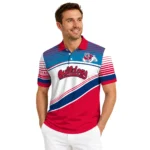 Fresno State Bulldogs Polo Shirt Custom Slanted Stripes Red White Best Selling
