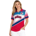 Fresno State Bulldogs Polo Shirt Custom Slanted Stripes Red White Best Selling