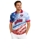 Fresno State Bulldogs Polo Shirt Custom Star Stripes Red Blue Best Selling