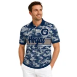Georgetown Hoyas Polo Shirt Customized Camo Band Blue Best Selling