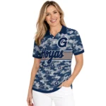 Georgetown Hoyas Polo Shirt Customized Camo Band Blue Best Selling