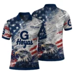 Georgetown Hoyas Polo Shirt Customized Star Brushstrokes Blue Best Selling