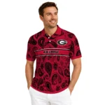 Georgia Bulldogs Polo Shirt Personalized Paisley Band Red Best Selling