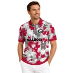 Georgia Bulldogs Polo Shirt Personalized Pixel Camo Red Best Selling