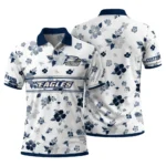 Georgia Southern Eagles Polo Shirt Custom Floral Pinstripe Blue White Best Selling