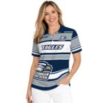 Georgia Southern Eagles Polo Shirt Custom Horizontal Blocks Blue Best Selling