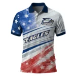 Georgia Southern Eagles Polo Shirt Custom Star Stripes Red Blue Best Selling