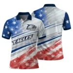 Georgia Southern Eagles Polo Shirt Custom Star Stripes Red Blue Best Selling