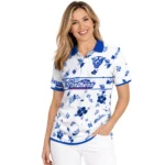 Georgia State Panthers Polo Shirt Customized Floral Pinstripe Blue White Best Selling
