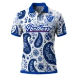 Georgia State Panthers Polo Shirt Customized Paisley Florals Blue White Best Selling