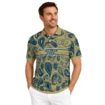 Georgia Tech Yellow Jackets Polo Shirt Custom Paisley Band Gold Best Selling