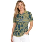 Georgia Tech Yellow Jackets Polo Shirt Custom Paisley Band Gold Best Selling
