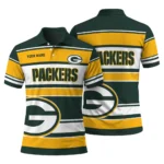Green Bay Packers Polo Shirt Custom Horizontal Blocks Green Best Selling