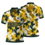 Green Bay Packers Polo Shirt Customized Pixel Camo Green Best Selling
