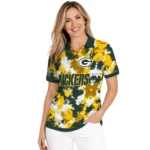 Green Bay Packers Polo Shirt Customized Pixel Camo Green Best Selling