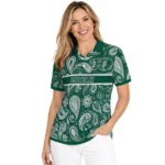 Hawaii Rainbow Warriors Polo Shirt Custom Paisley Band Green Best Selling