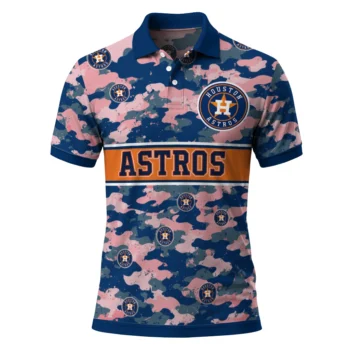 Houston Astros Polo Shirt Custom Camo Band Blue Best Selling
