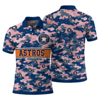 Houston Astros Polo Shirt Custom Camo Band Blue Fashion Forward
