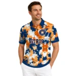 Houston Astros Polo Shirt Custom Pixel Camo Blue Best Selling