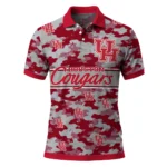 Houston Cougars Polo Shirt Customized Camo Band Red Best Selling