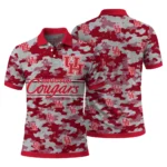 Houston Cougars Polo Shirt Customized Camo Band Red Best Selling