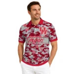 Houston Cougars Polo Shirt Customized Camo Band Red Best Selling