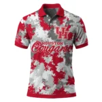 Houston Cougars Polo Shirt Customized Pixel Camo Red Best Selling