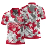 Houston Cougars Polo Shirt Customized Pixel Camo Red Best Selling
