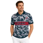 Houston Texans Polo Shirt Personalized Camo Band Blue Best Selling