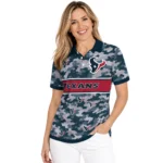 Houston Texans Polo Shirt Personalized Camo Band Blue Best Selling